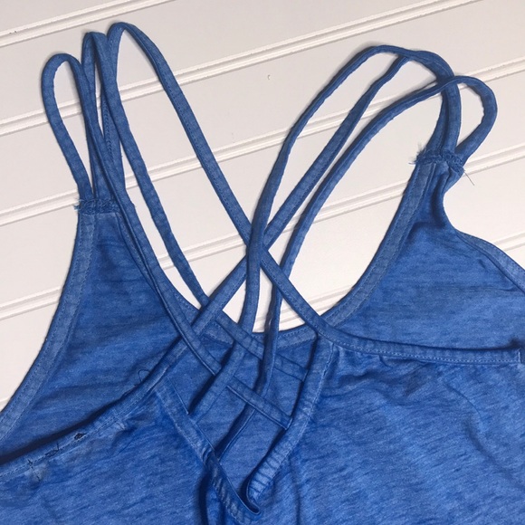 Blue stone wash romper Sz Small - Picture 3 of 3